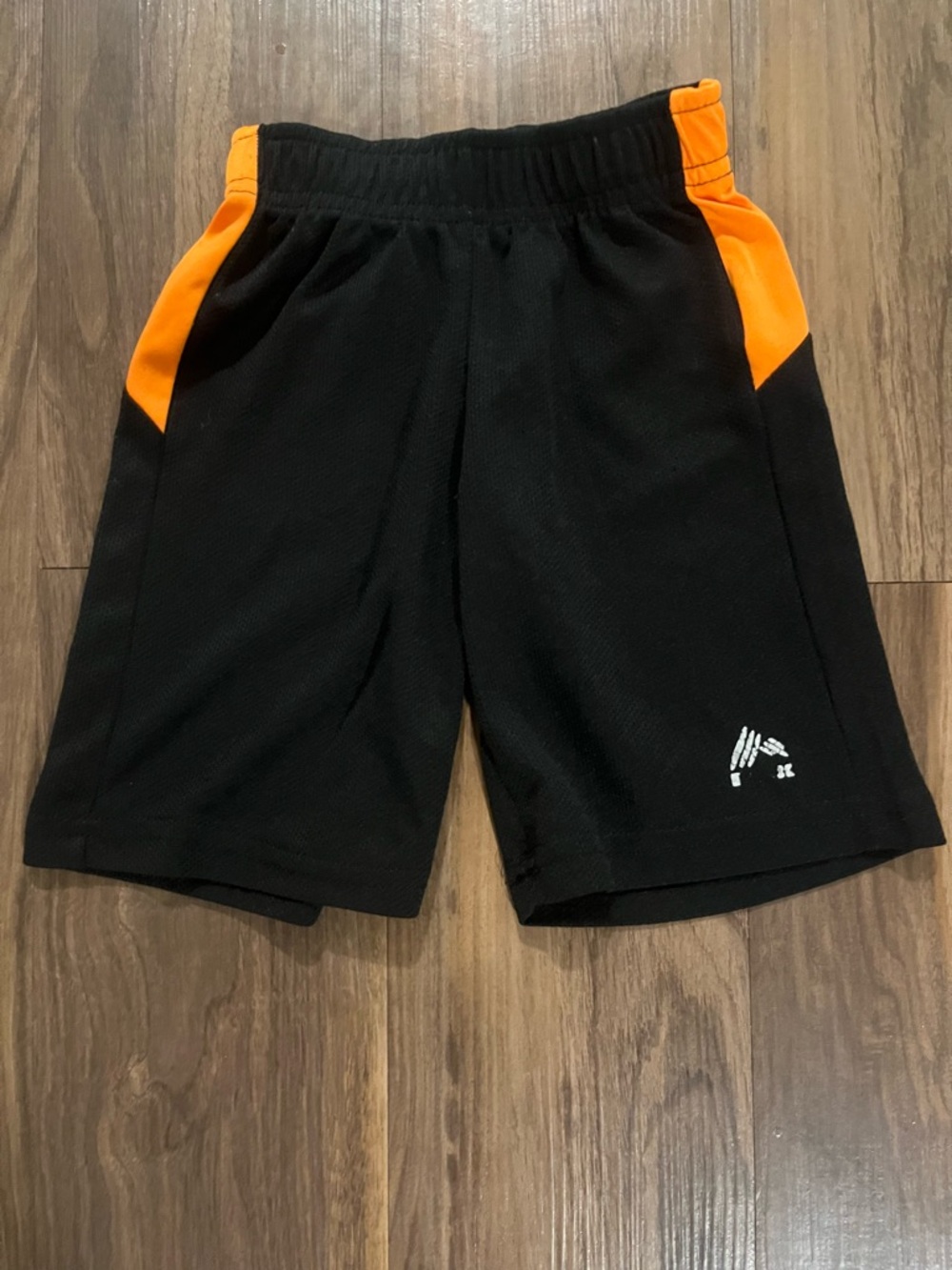 RBX Black and Orange Kids Athletic Shorts